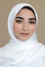 Satin Crinkle Hijab-White