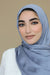Satin Crinkle Hijab-Denim