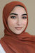 Basic Size Chiffon Hijab-Rust