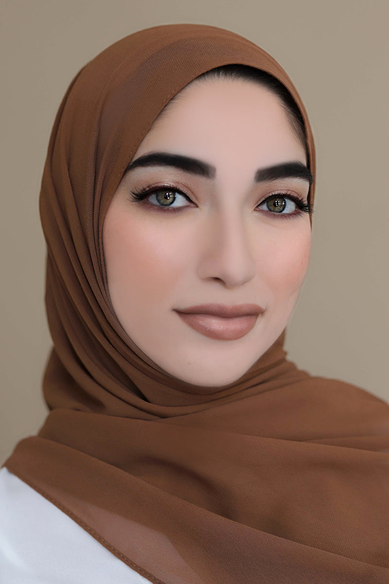 Basic Chiffon Hijab-Caramel