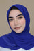 Basic Size Chiffon Hijab-Royal Blue