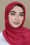 Luxury Light Hijab-Dark Red