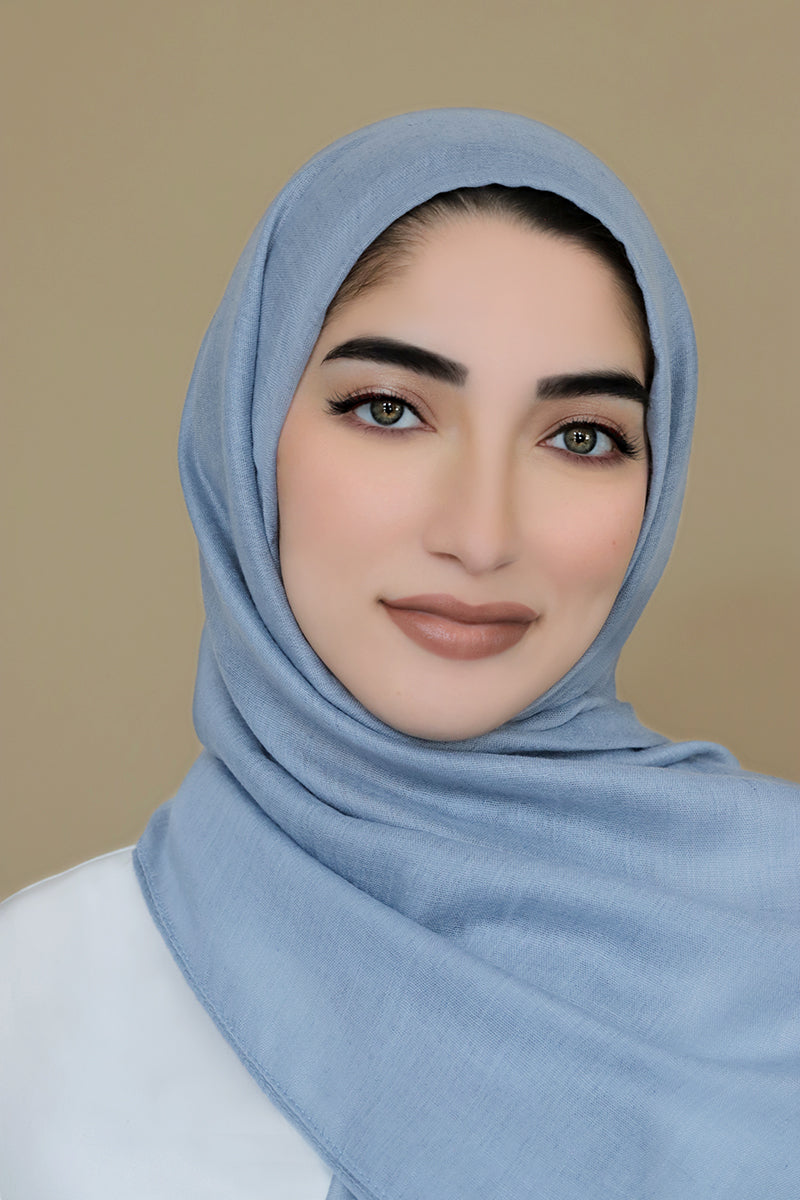 Luxury Light Hijab-Faded Denim