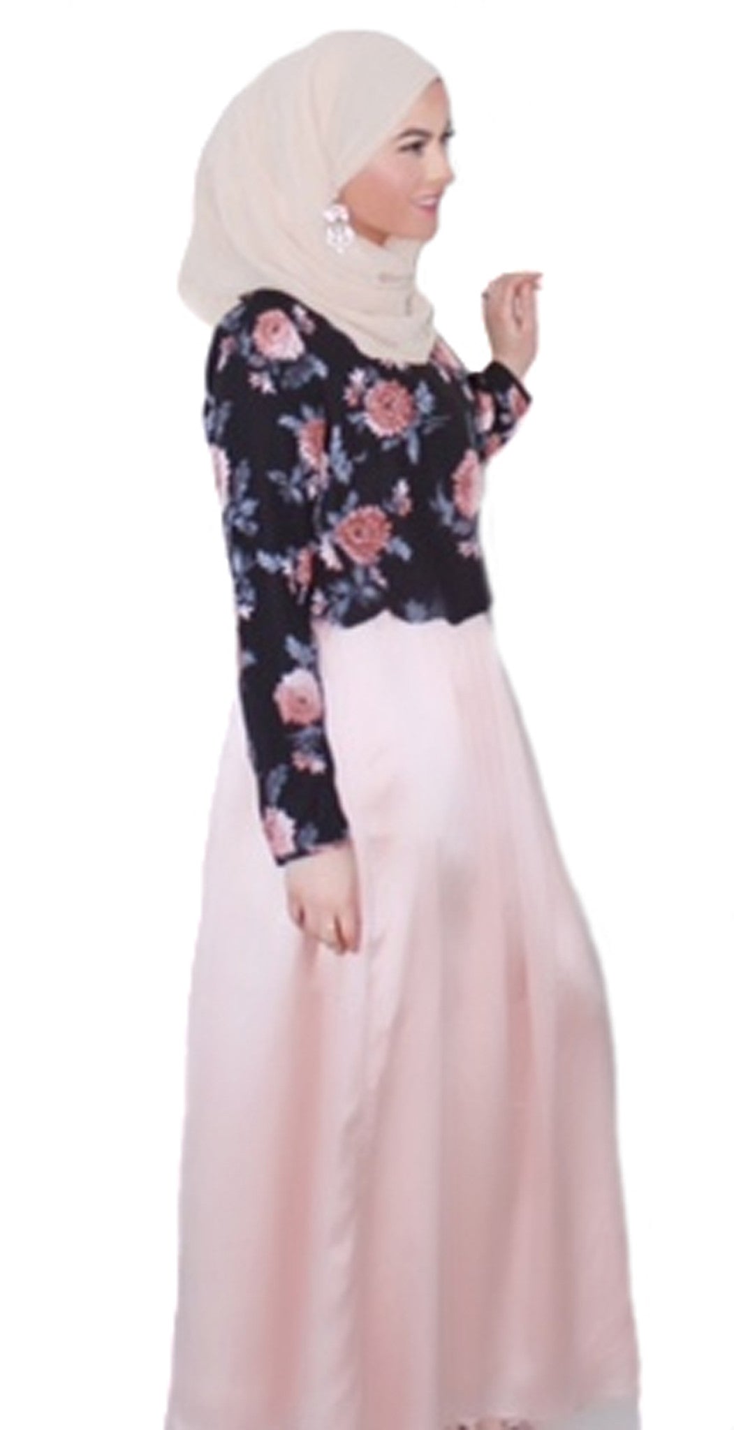 Peach Shell Maxi Skirt