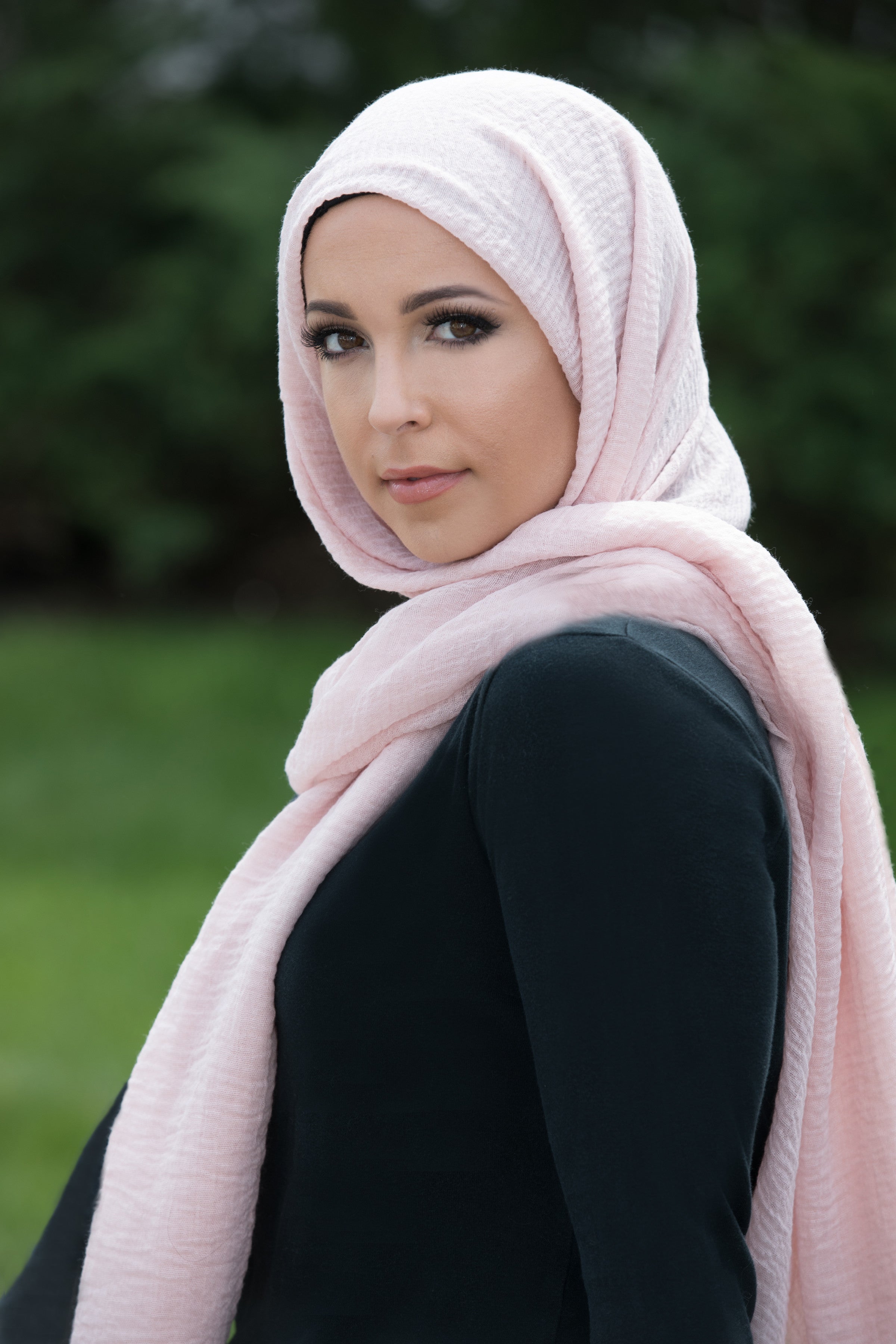 Premium Cotton Light Hijab-Pink