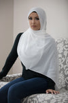 Basic Size Chiffon Hijab-White