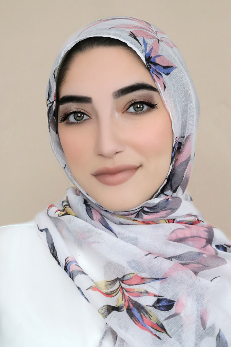 Inspiring Touch Viscose Light Hijab-White
