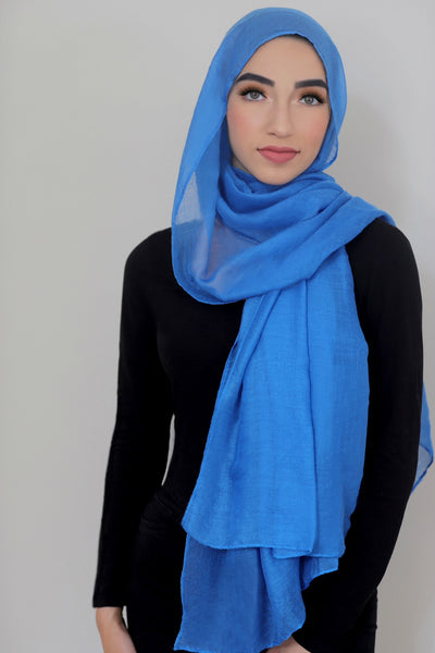 Luxury Light Maxi Hijab-Denim Blue