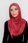 Instant Jersey Hijab-Brick