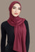 Ribbed Jersey Hijab-Maroon