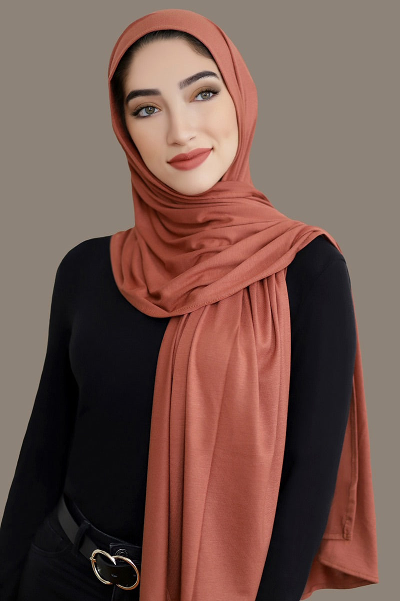 Small Jersey Hijab-Rust