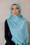 Metallic Shimmer Hijab-Mint