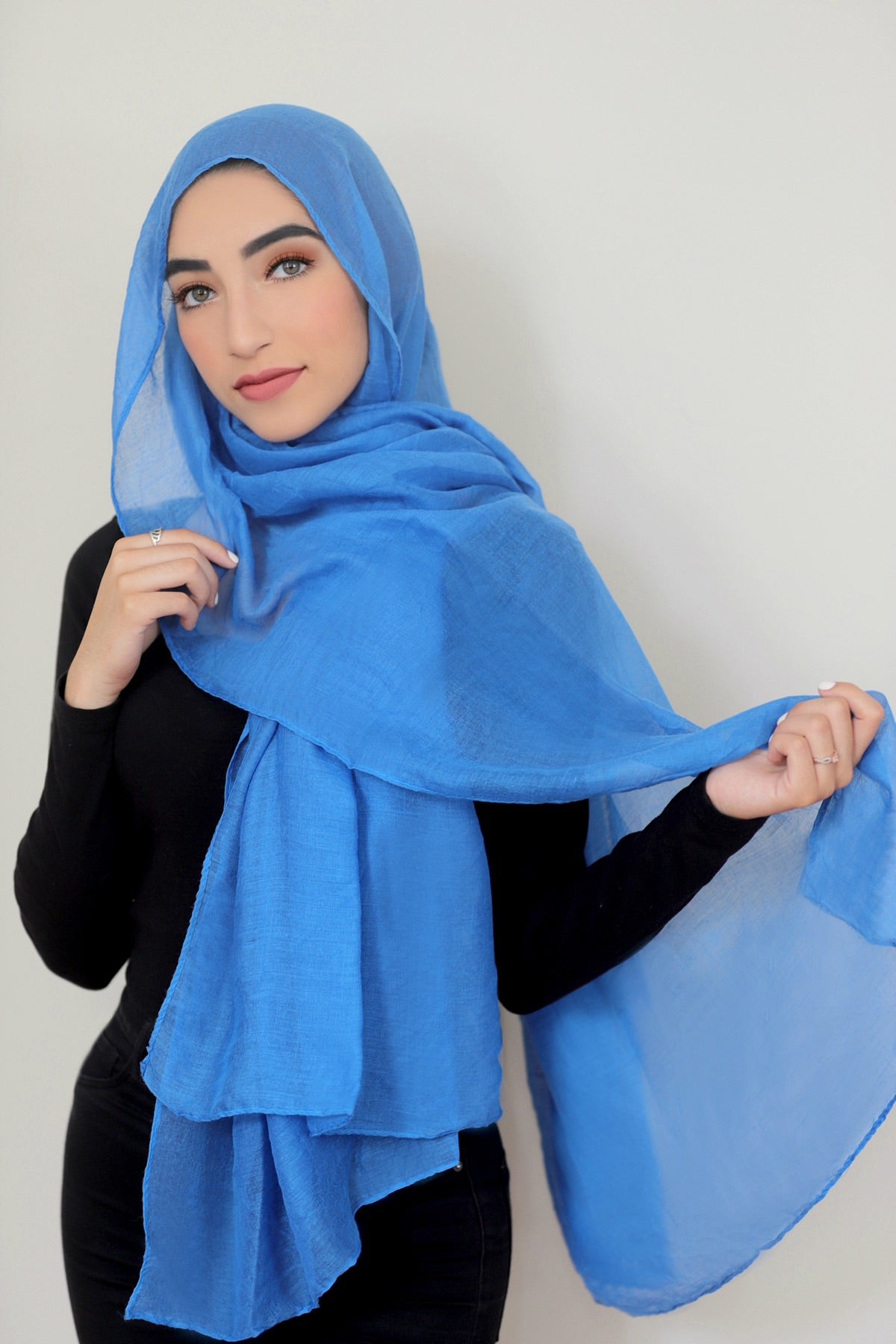 Luxury Light Maxi Hijab-Denim Blue