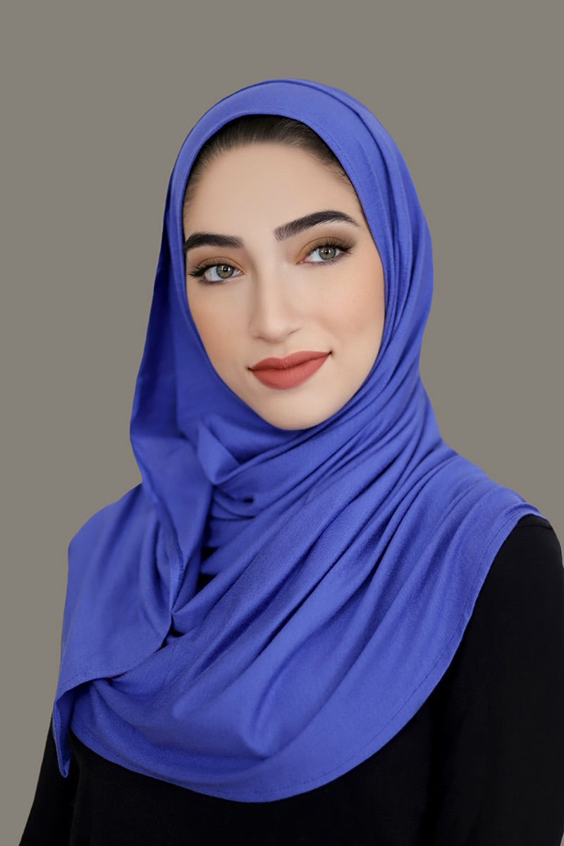 Instant Jersey Hijab-Royal Blue