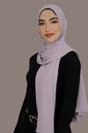 Ribbed Jersey Hijab-Lavender