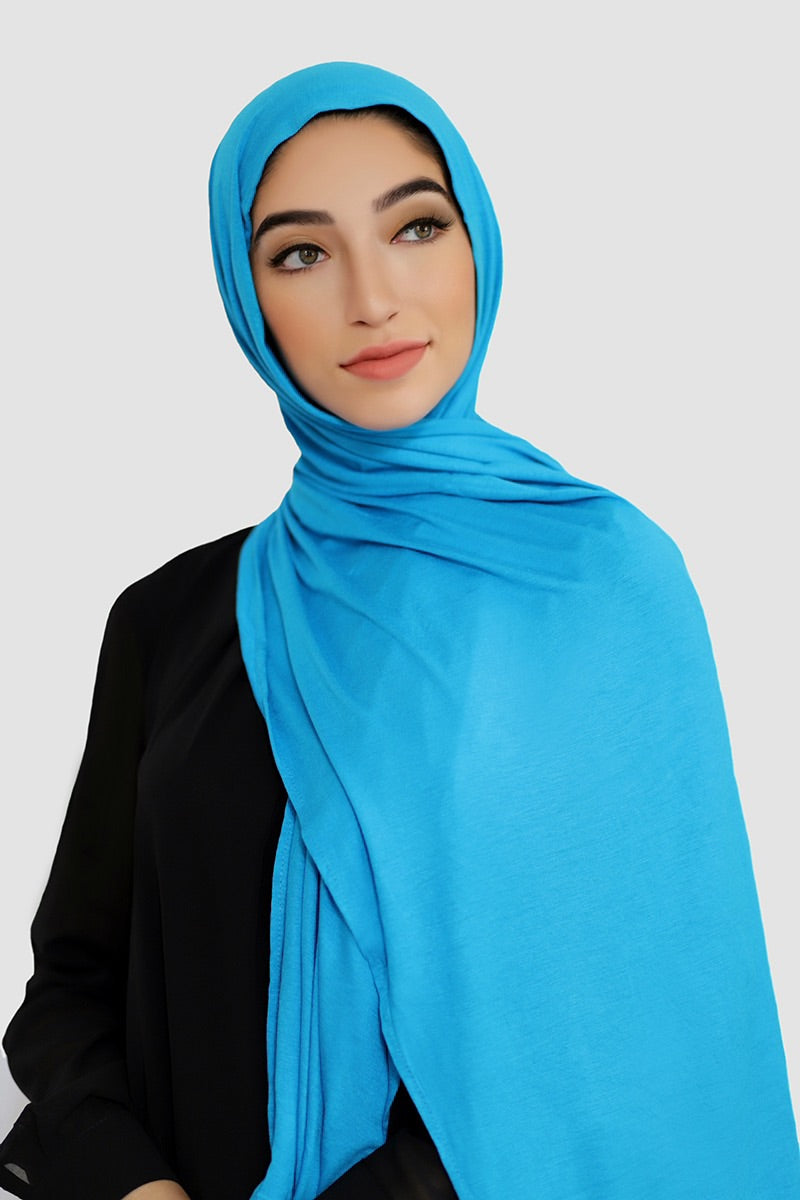 Luxury Jersey Hijab-Blue