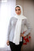Ribbed Jersey Hijab-White