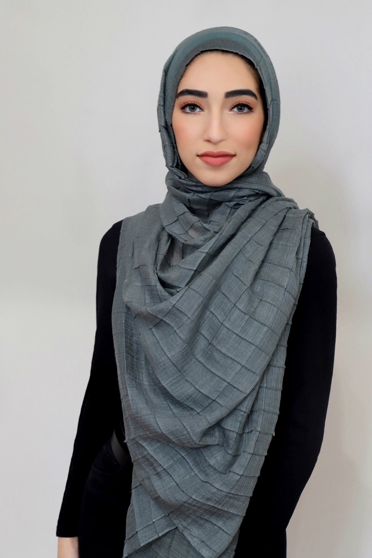 All Boxed Up Light Hijab-Sage