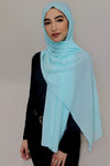 Basic Size Chiffon Hijab-Mint