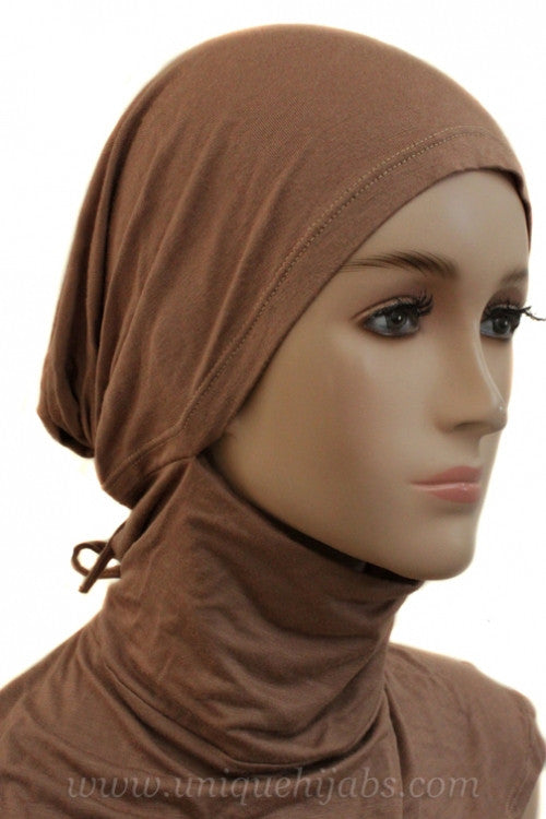 Tie Back Ninja Inner Underscarf-Light Brown