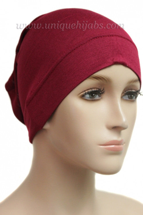 Tube Underscarf Stretch Jersey-Maroon