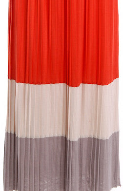 Maxi Skirt Striped Large-Coral