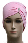 Jewel Pleat Bonnet-Pink