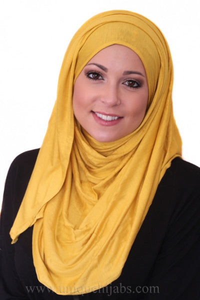 Jersey Hijab Basic-Mustard