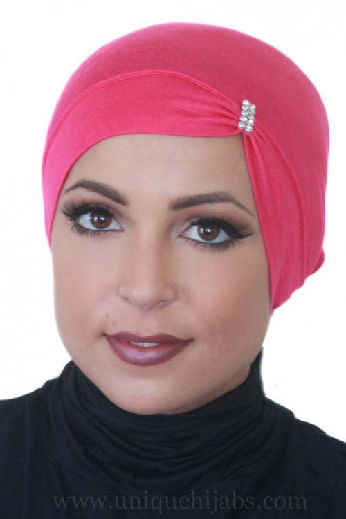 Tube Underscarf Jewel Pleat-Pink