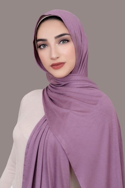 Luxury Jersey Hijab- Sunset Purple